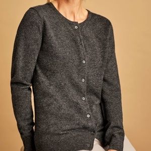 Charcoal Grey Cashmere XL Cardigan - Barely Worn